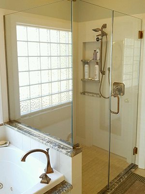 Frameless shower door install — Myrtle Beach