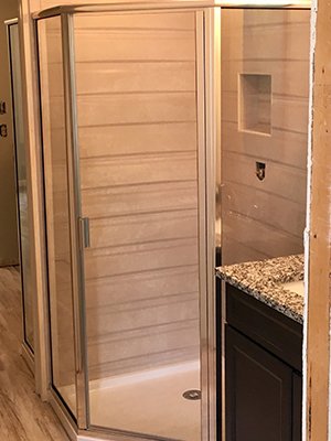 Frameless shower door — Myrtle Beach