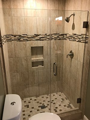 Frameless shower door — Myrtle Beach